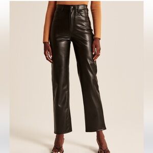 Abercrombie & Fitch Ultra High Rise Vegan Leather Pants